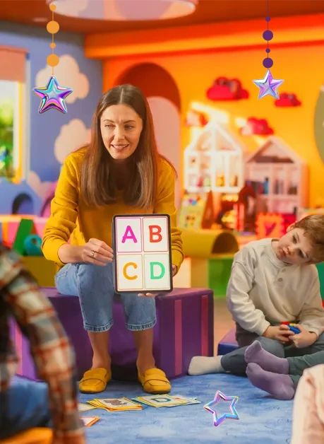 Happy child in daycare